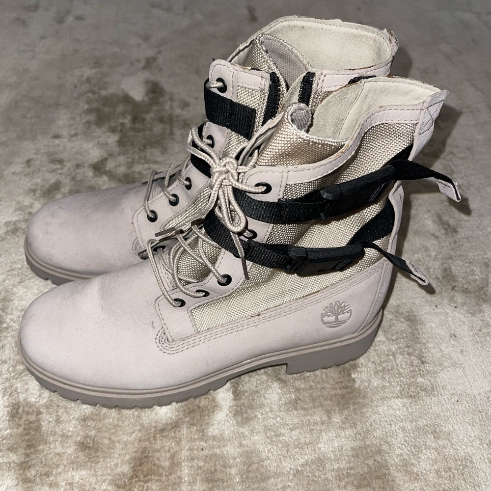 Timberland Women's Light Gray Combat Boots